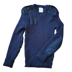 Woolly Pully Black Military Sweater Brigade Quartermasters 44 England Thermal